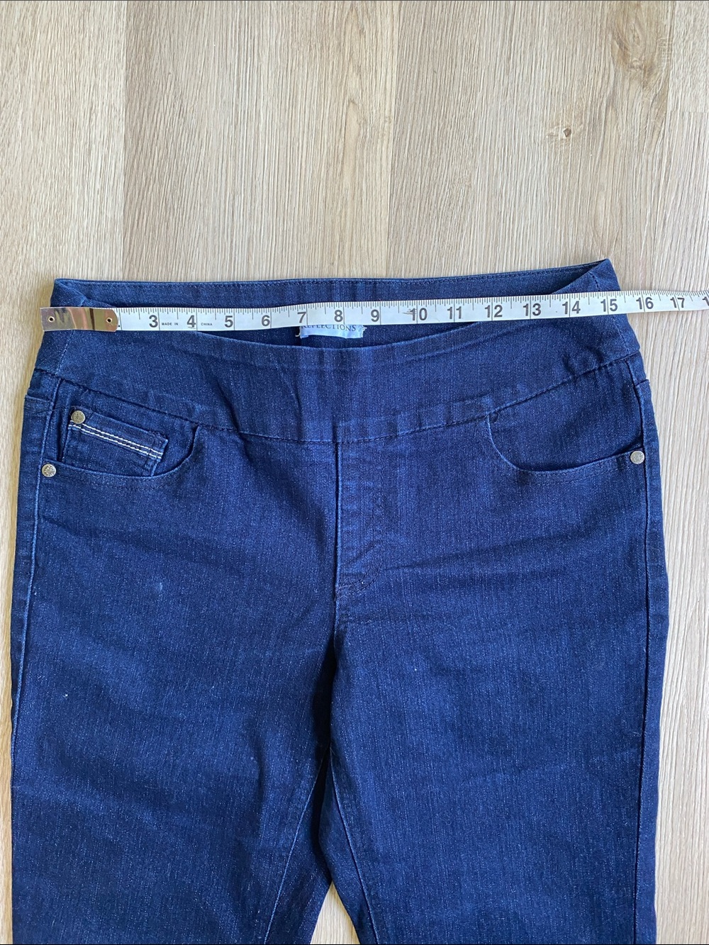 Northern Reflections Pull-On Stretch Ankle Jeans Dark Mid Rise Slim Straight - Picture 9 of 11